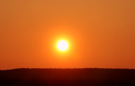 Abendstimmung setting sun forest photo