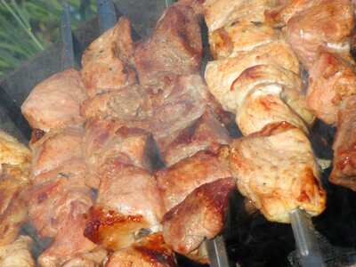 Mangal fried meat frying photo