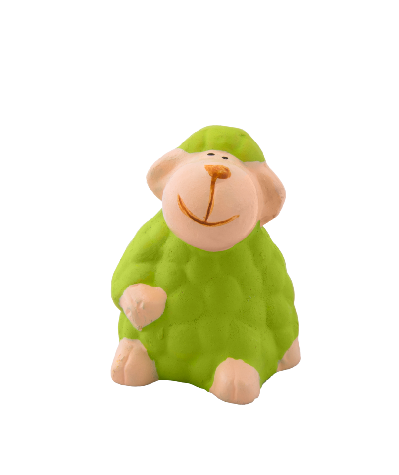 Isolated clay figure green