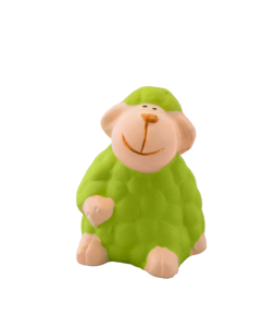 Isolated clay figure green