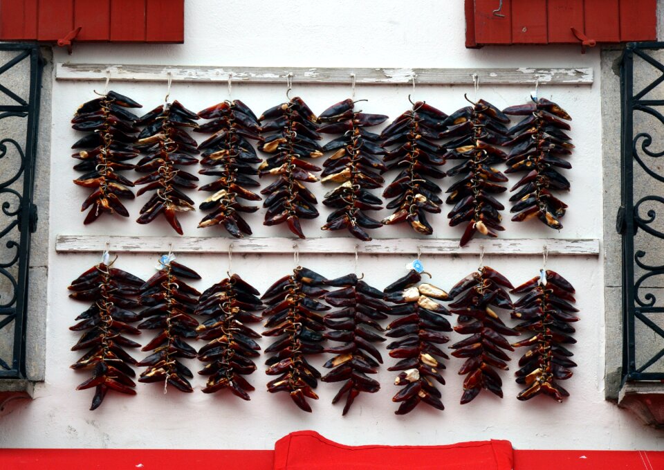 Espelette basque country drying pepper