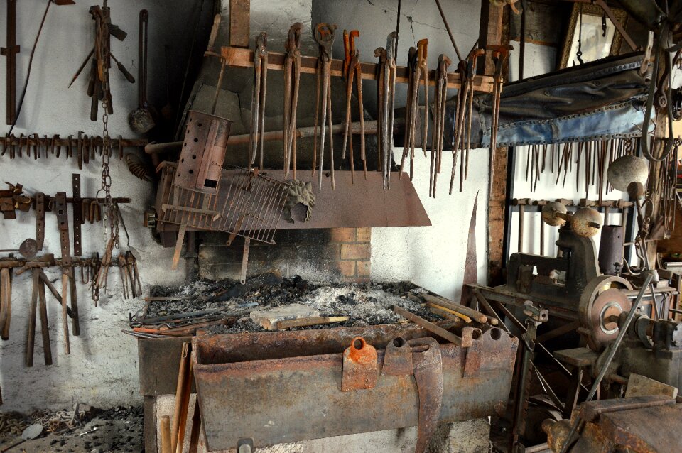 Wrought iron workshop bellows