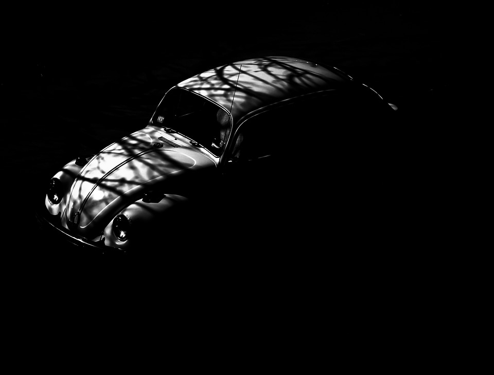 Vintage car oldtimer white