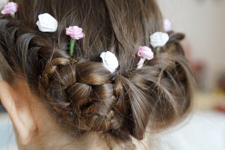 Girl bun artfully