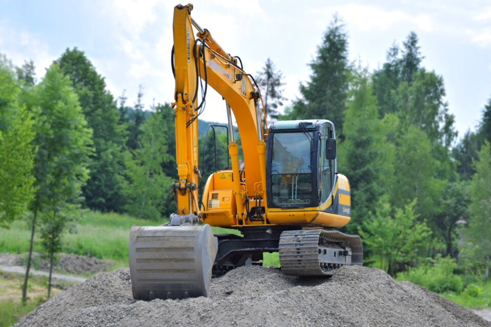 Building excavation caterpillar