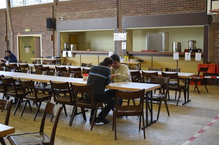 Refugees school chess