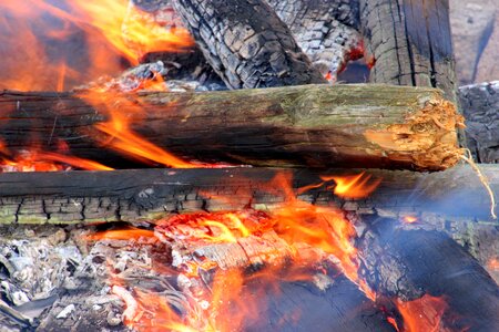 Embers burn heat photo
