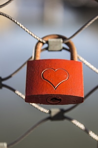 Padlock fence love castle