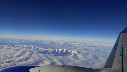 Snow plane sky photo