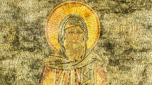 Orthodox mosaic ayios antonios photo