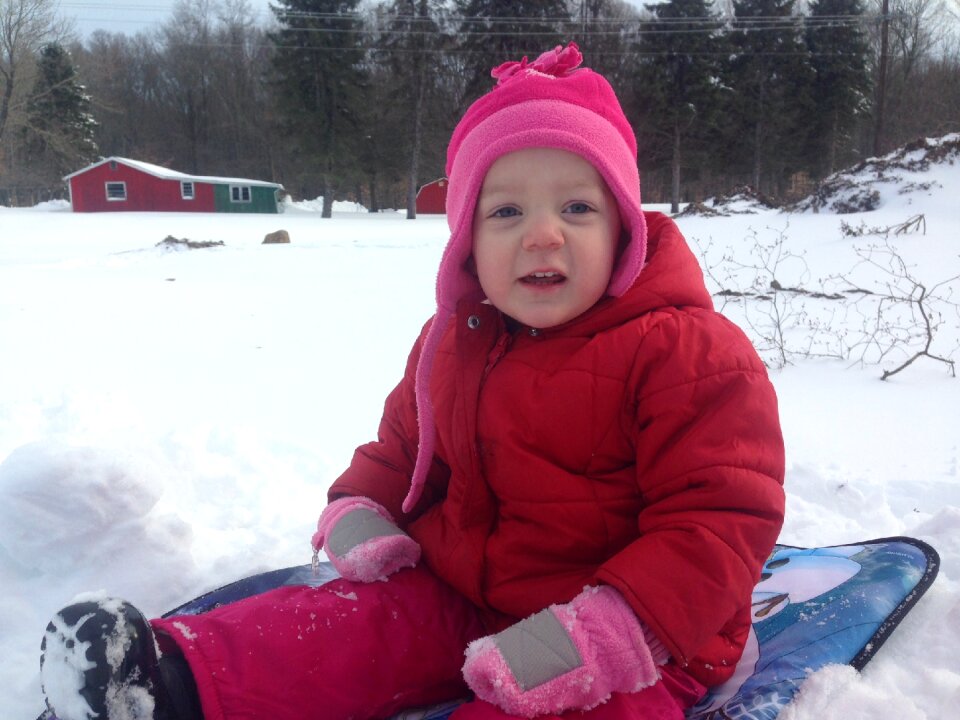 Winter family girl