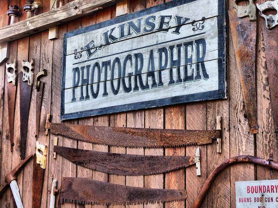 Wooden western style wild west photo