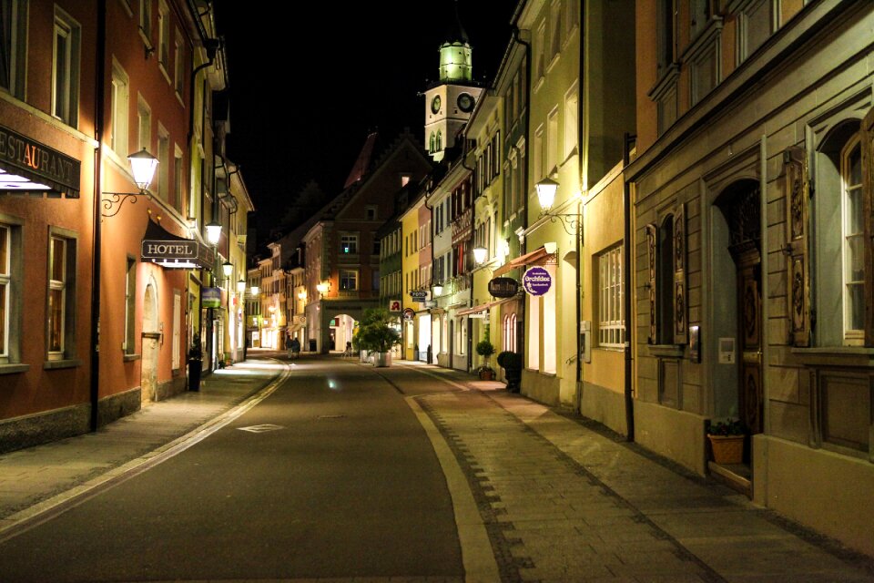 Lake constance historic center night