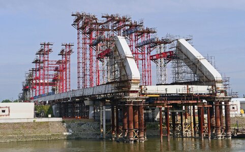 Serbia danube scaffolding