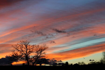 Evening twilight sky