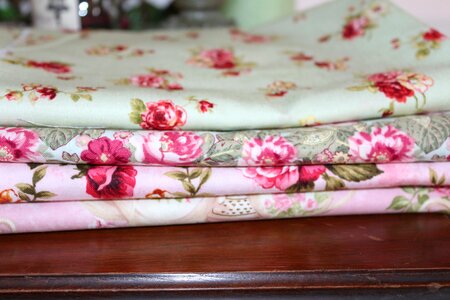 Material rose pattern textile photo