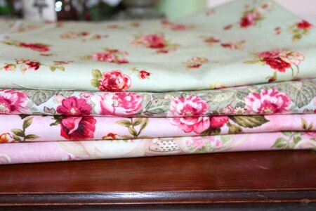 Material rose pattern textile