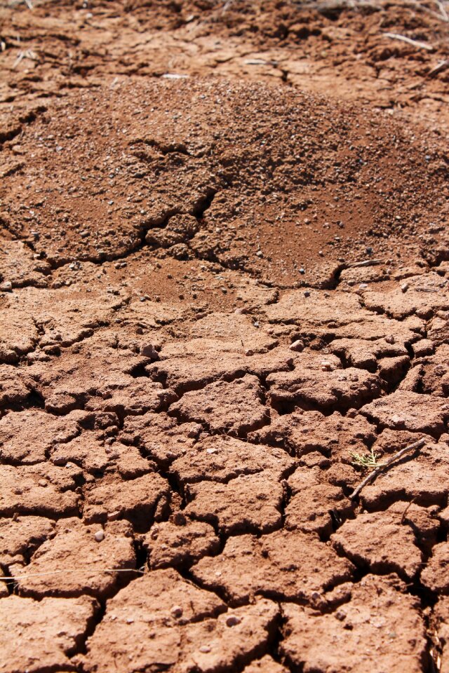 Soil parched soil crack