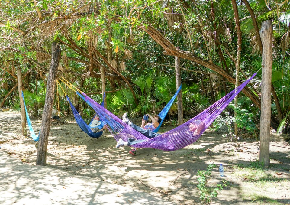 People person relaxing tropical