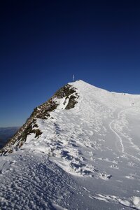 Snow mountain winter landscape photo