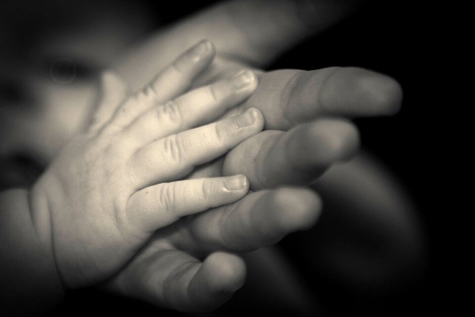 Hand child's hand trust