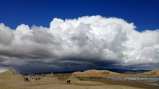 Heavy cloud landscape desert photo