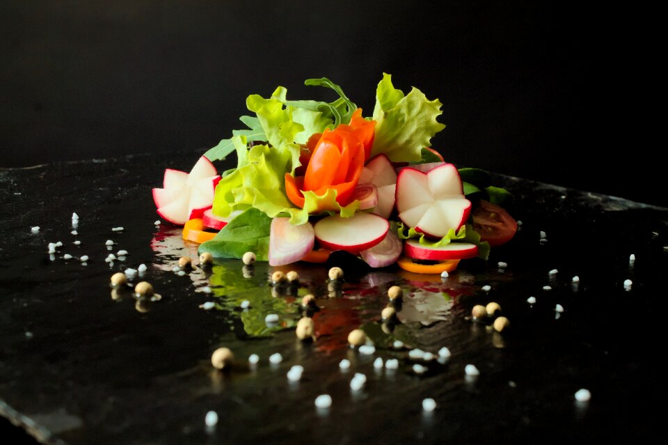 Salad close up vegetables