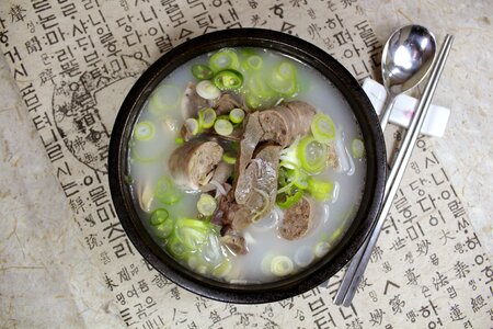 Food haejangguk pork soup photo