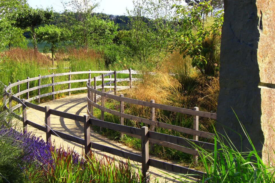 Green plant railing