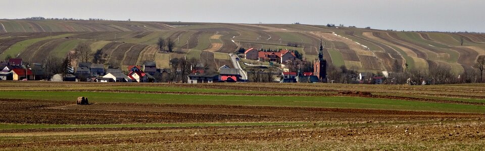 Poland village the cultivation of landscape