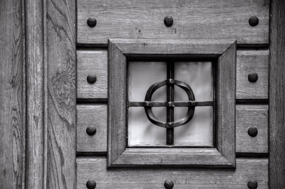Wooden doorway front