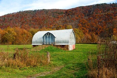 Mountains barn farm photo