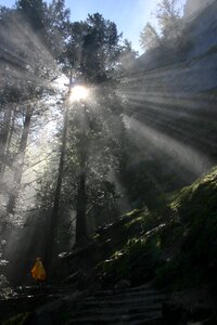 Scenic god's eye sun rays
