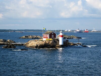 Lighthouse gäveskär rock swedish photo