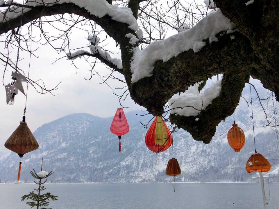 Lantern snow winter