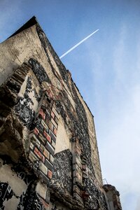 Flat plane abandoned building photo