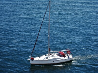 Boat maritime on lake photo