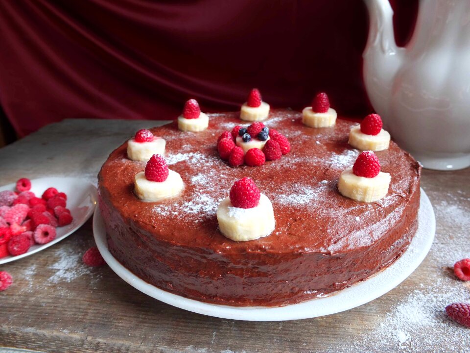 Sweets cake with cream burning