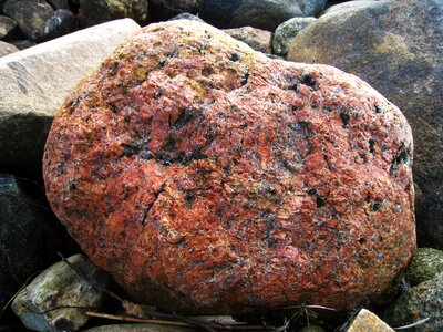 Red granite large nature