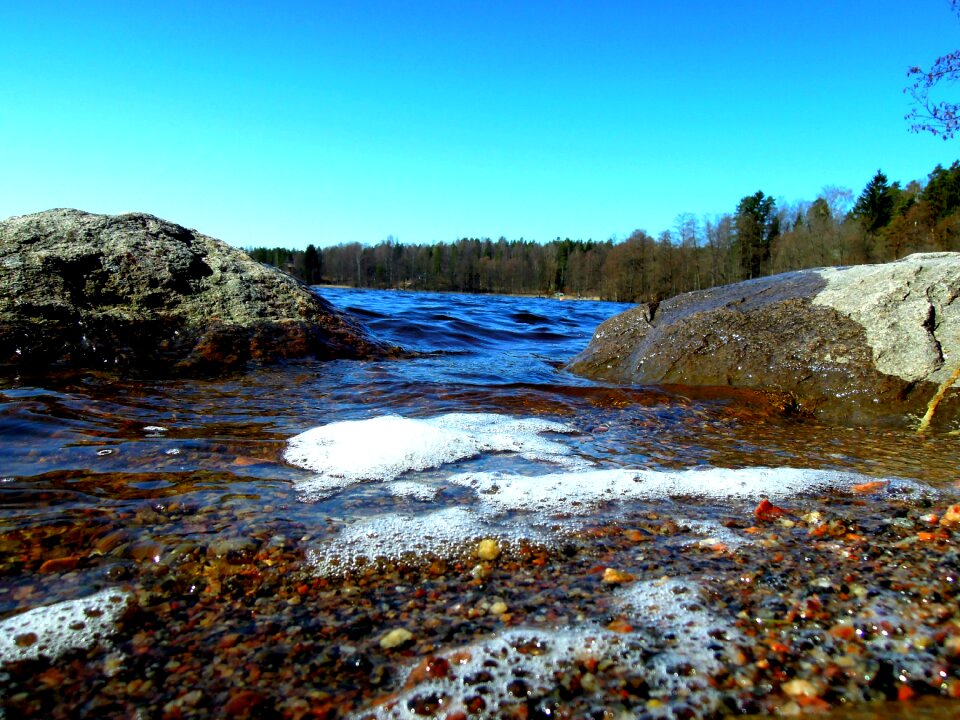 Lake beach landscape