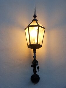 Lantern lamp dusk photo