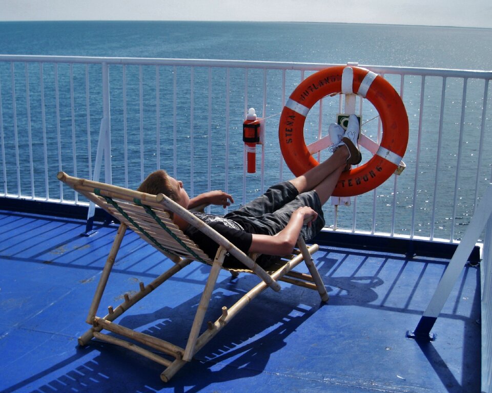 Stena ferry relax sun