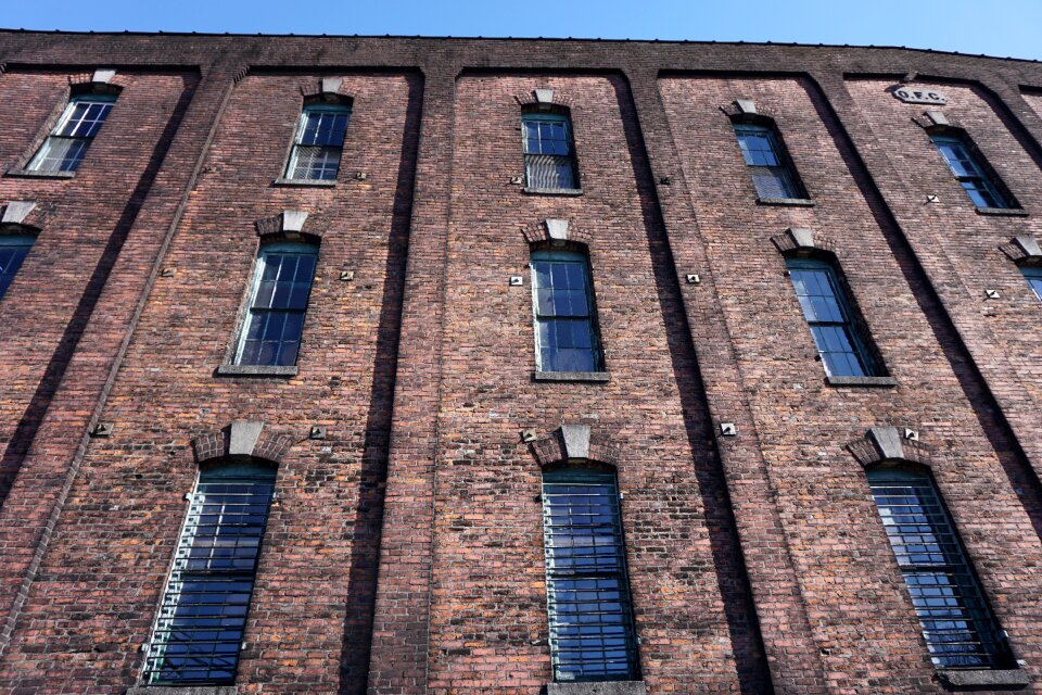 Brick wall building construction photo