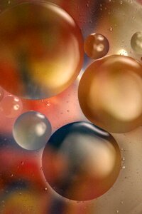 Floating spheres abstract photo