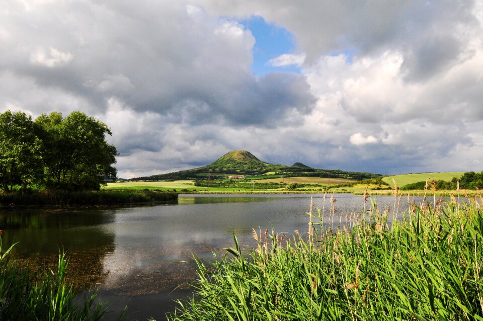 Water hill clouds