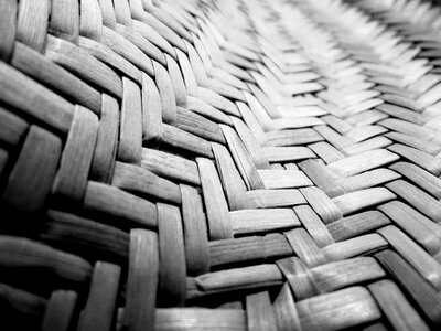 Black and white hat detail