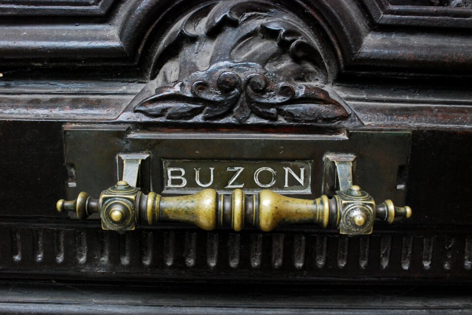 Mailbox old door bronze