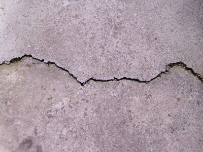 Concrete crack old photo