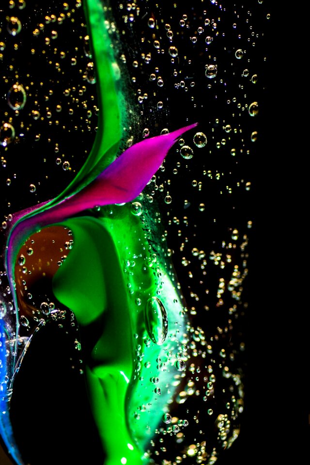 Bubbles water drops
