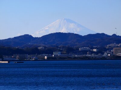 Sea mountain tokyo bay photo